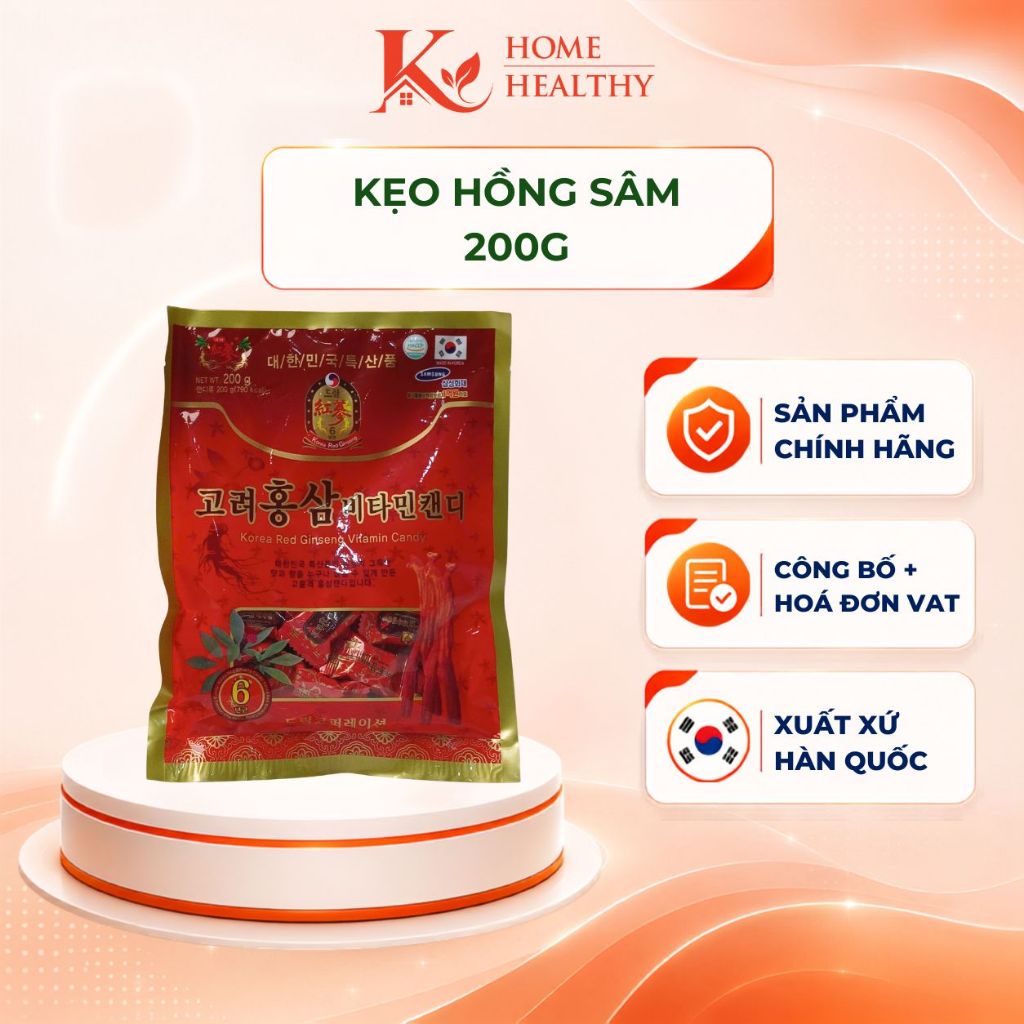 Kẹo Hồng Sâm Hàn Quốc Vitamin candy (200g) - DKG DAEDONG GINSENG