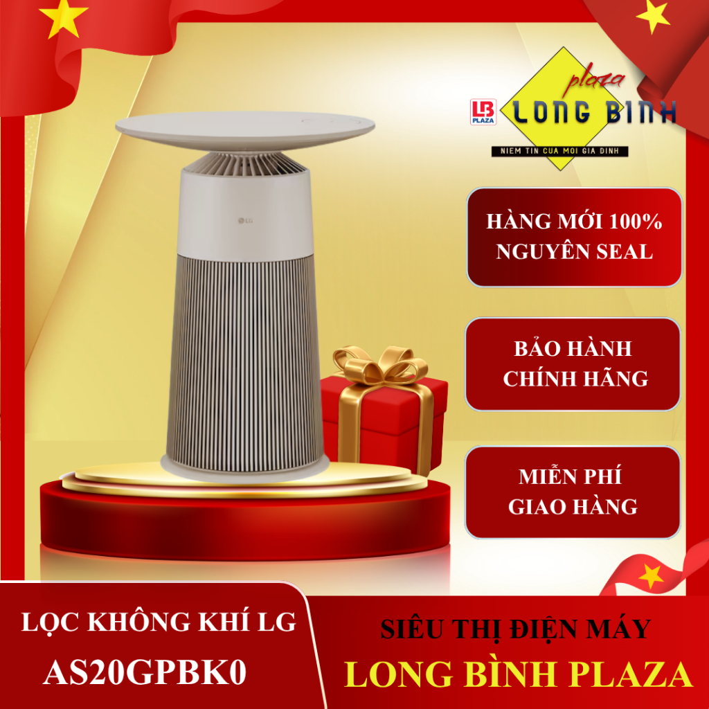 Máy lọc không khí LG tích hợp sạc không dây PuriCare Aero Furniture AS20GPBK0 màu nâu 28W