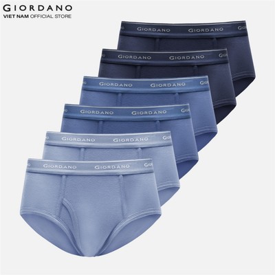 GIORDANO Set 6 Quần Lót Tam Giác Nam Cotton Briefs 01176114