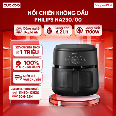 Nồi chiên không dầu Philips NA230/00 6.2 lít 1700W - Rapid Air