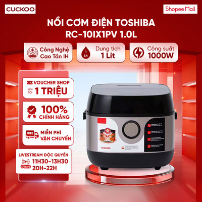Nồi cơm cao tần Toshiba RC-10IX1PV 1.0L/ RC-18IX1PV 1.8L - Nấu cao tần và cảm ứng nhiệt 3D