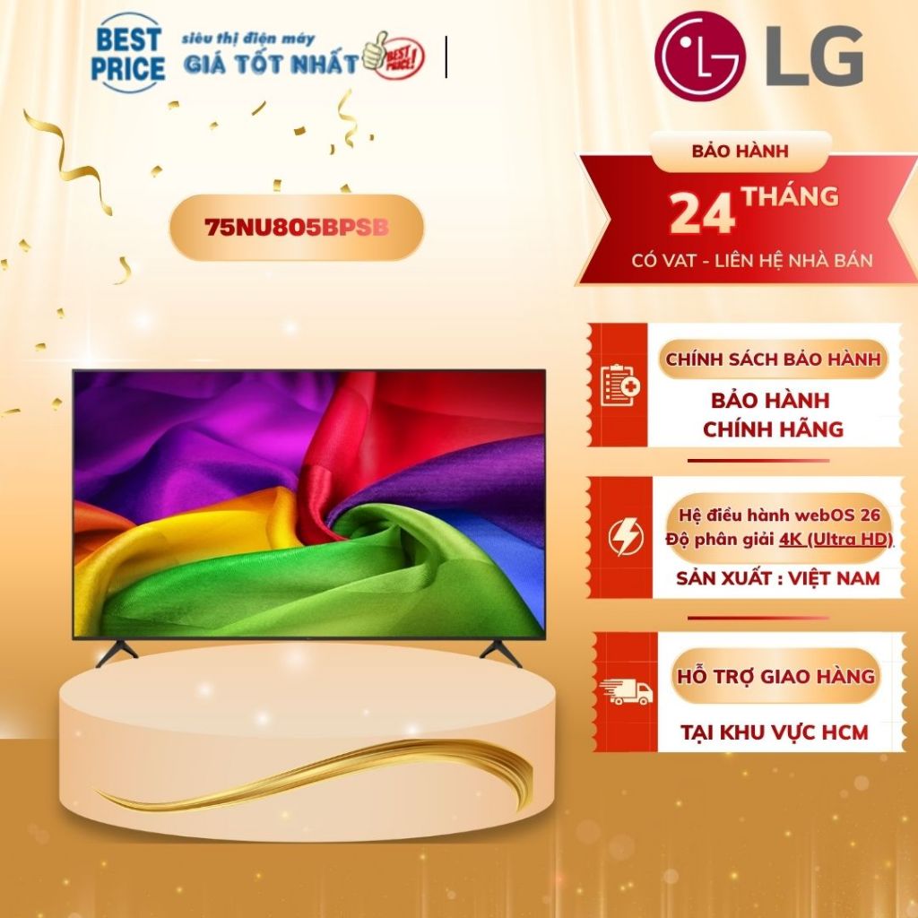 Smart Tivi LG AI 4K 75 inch 75NU805BPSB