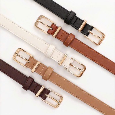 Thắt Lưng Da PU Mặt Kim Loại Dản 1.8cm Dây Thắt Lưng Nịt Quần Áo Nữ Mặt Vàng Kiểu Hàn Quốc Công Sở Mchic N6AL26Q017