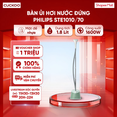 Bàn ủi hơi nước đứng Philips STE1010/70 1600W - Hơi phun liên tục 32g/phút
