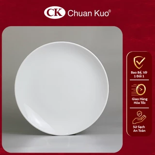 Đĩa tròn phẳng trắng trơn 16 17 20 22 26cm - Dĩa cạn trắng nhà hàng sứ CK sang trọng - Vỡ 1 đổi 1