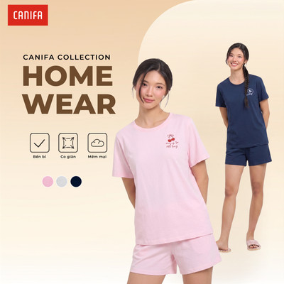 [ GIÁ ĐỘC QUYỀN] Bộ quần áo nữ CANIFA mặc nhà mềm mát thoáng khí 6LS26S014