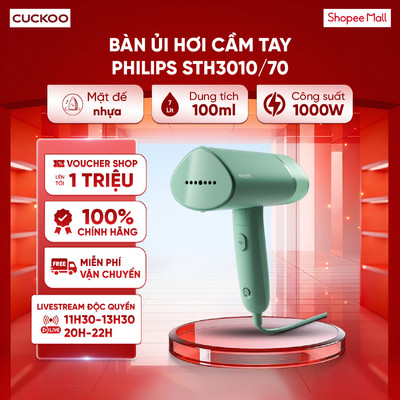 Bàn ủi hơi nước cầm tay Philips STH3010/70 1000W - Gọn nhẹ, gấp gọn dễ dàng