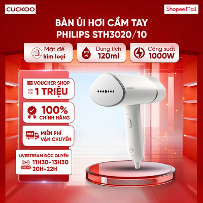 Bàn ủi hơi nước cầm tay Philips STH3020/10 - 1000W, hơi phun lên đến 20g/phút