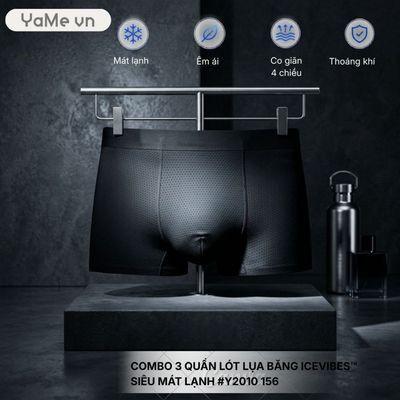 Combo 3 Quần Lót Nam Lụa Băng IceVibes™ Siêu Mát Lạnh #Y2010 156 24918 |YaMe|