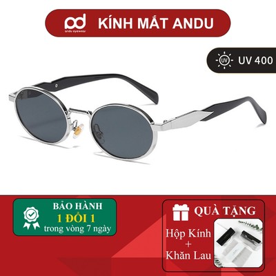 Kính râm mát thời trang nam nữ LUMINA chống UV dáng oval dẹp phong cách Y2K đi chơi đi biển 5562