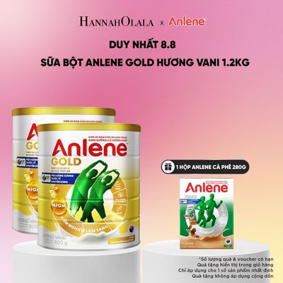 [Deal độc quyền Hannah Olala] Combo 2 lon sữa bột Anlene Gold hương vani lon 800g
