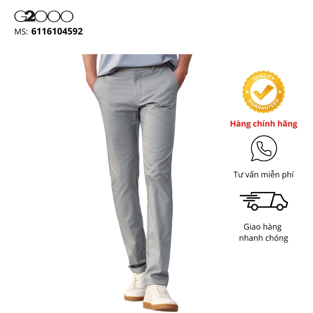 Quần Kaki Nam G2000 (6116104592) Màu Xám
