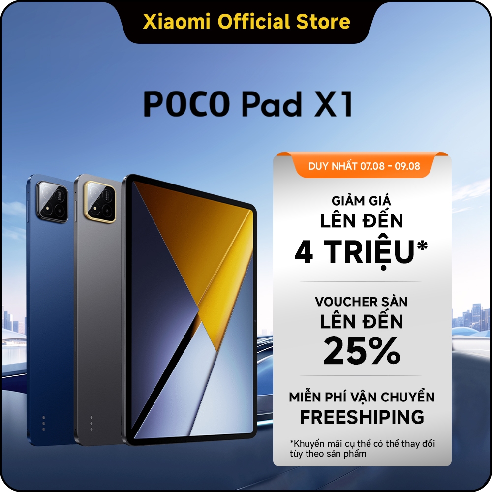 Máy tính bảng POCO Pad X1 (8+512GB)| Màn hình 3.2K 144Hz sắc nét| Pin dung lượng lớn 8850mAh