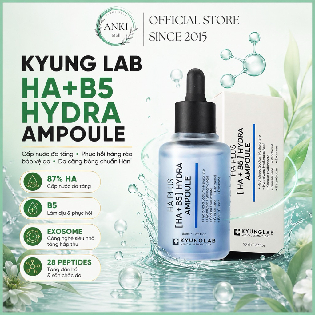 Serum HA B5 Kyung Lab HA Plus Hydra Ampoule 50ml Hàn Quốc Làm Dịu Da - Anki Mall