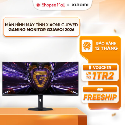 Màn hình Xiaomi Curved Gaming Monitor G34WQi 2026 ELA6562EU | Tần số quét 180Hz| 1ms GTG| Chứng nhận ánh sáng xanh thấp