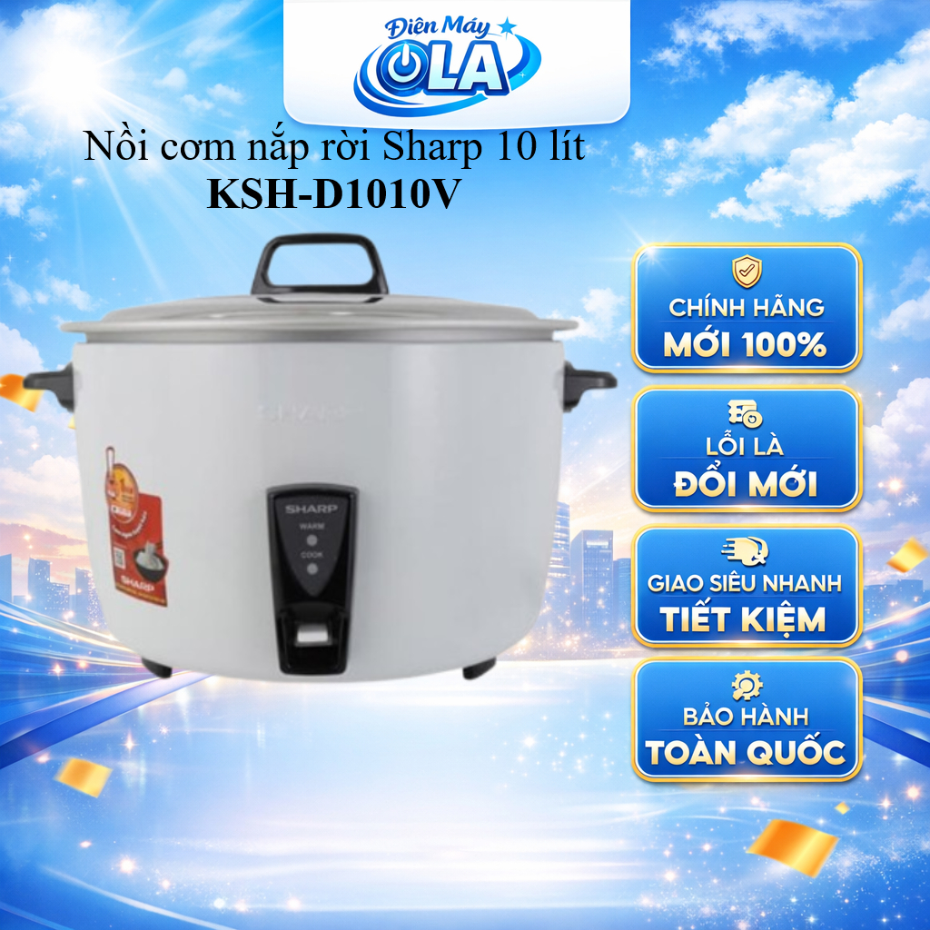 (TOÀN QUỐC) - KSH-D1010V  - Nồi cơm nắp rời Sharp 10 lít KSH-D1010V