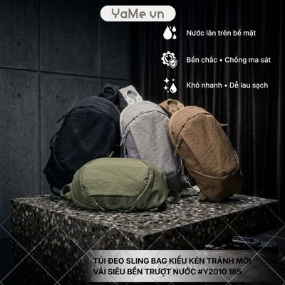 Túi Đeo Sling Bag Kiểu Kén Tránh Mỏi Vải Siêu Bền Trượt Nước #Y2010 185 25040 |YaMe|