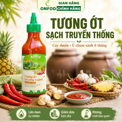 Tương ớt chua ngọt truyền thống Spico ONFOD gia vị làm sốt chấm healthy eat clean