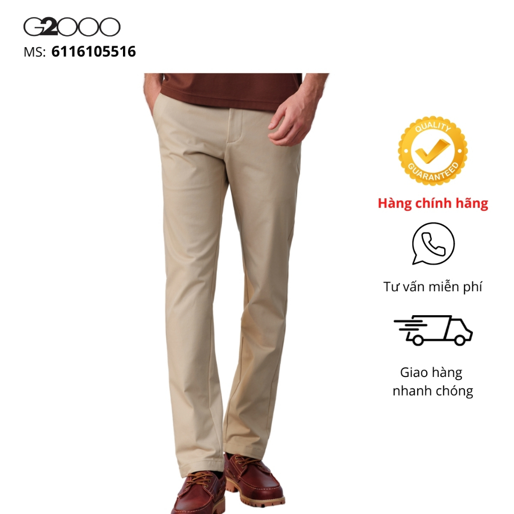 Quần Kaki Nam G2000 (6116105516) Màu Kem