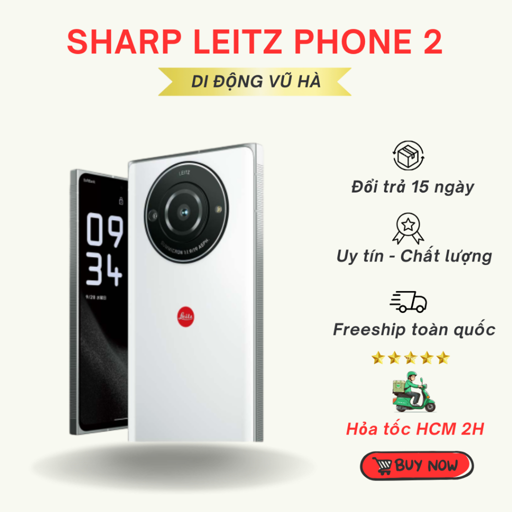 Điện thoại Sharp Leica Phone 2 12GB 512GB Snap 8 Gen 1 - Camera Leica Chụp ảnh cực nét