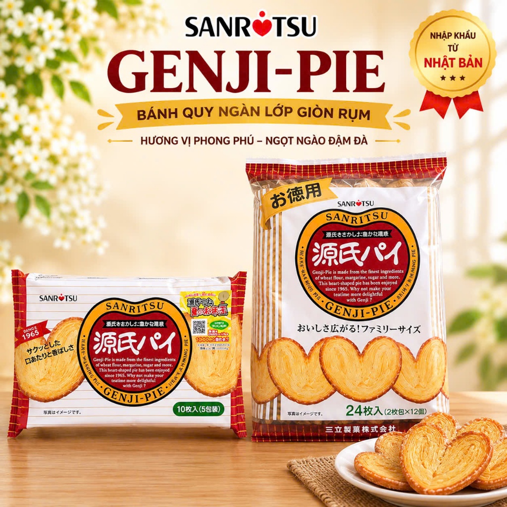 Bánh bướm Sanritsu Genji Pie Nhật Bản