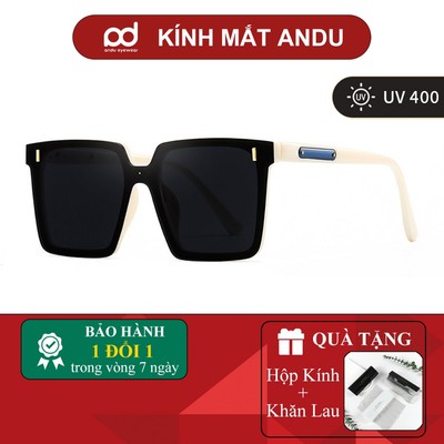 Kính râm mát thời trang nam nữ ANDU gọng nhựa vuông chống tia UV phong cách Hàn Quốc 2221