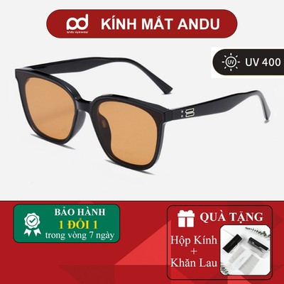 Kính râm mát thời trang nam nữ ANDU phong cách Hàn Quốc dáng GM chống tia UV bảo vệ mắt 2342