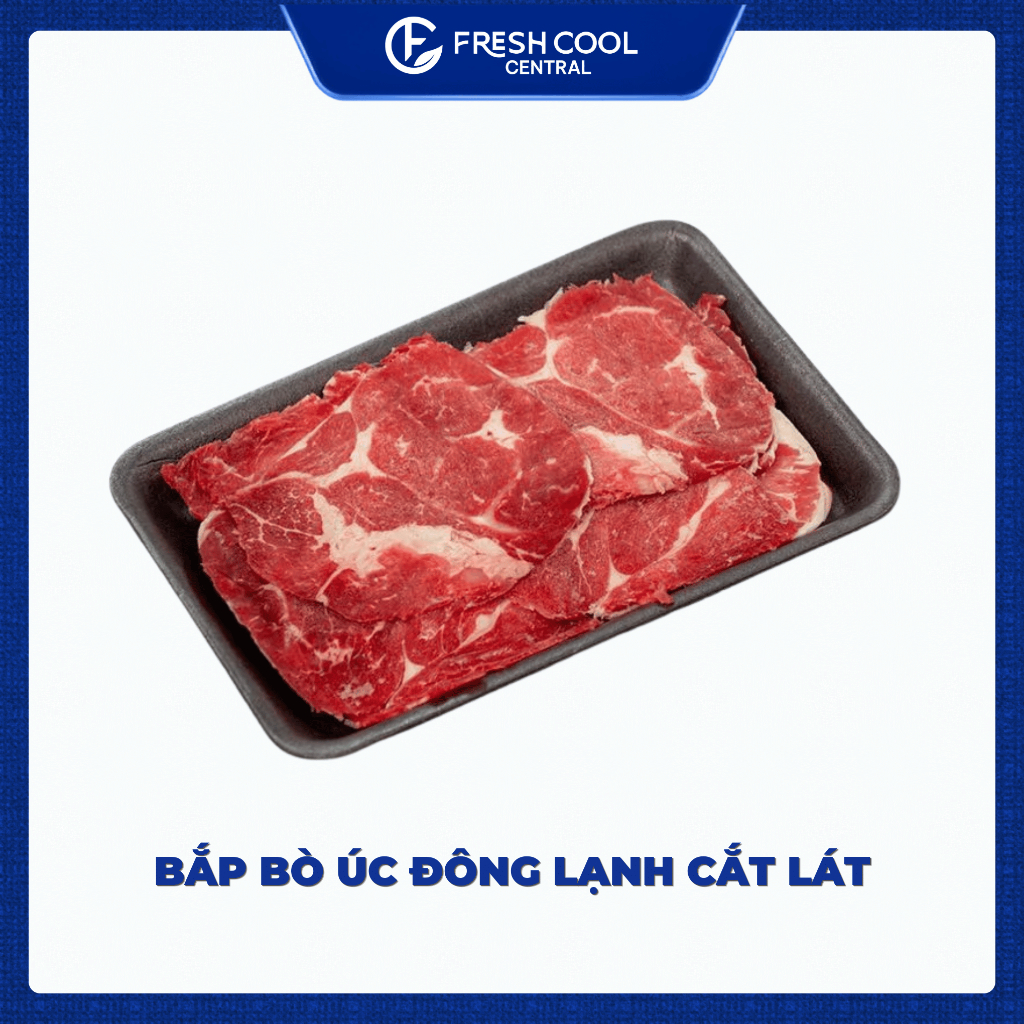 Bắp Bò Úc Đông Lạnh Cắt Lát Fresh Cool - Thịt bò nhập khẩu