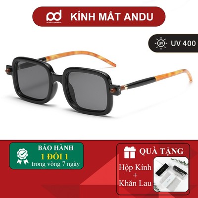 Kính râm mát thời trang nam nữ ANDU dáng vuông cổ điển chống tia UV bảo vệ mắt lái xe đi biển 8708