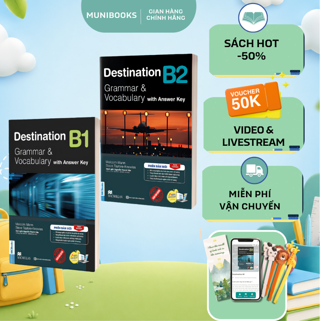 Sách - Destination B1 & B2 Grammar and Vocabulary (Kèm đáp án) phân loại Lẻ/Combo