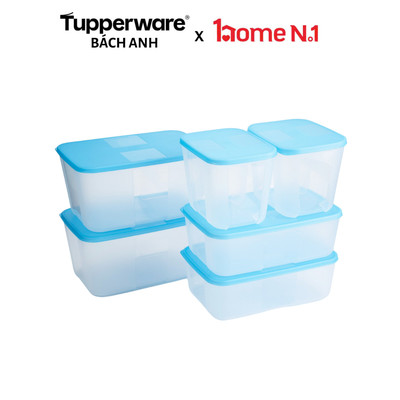 Bộ hộp trữ đông Tupperware Freezermate Basic Set 6 - Nhựa nguyên sinh PP số 5 - An toàn sử dụng