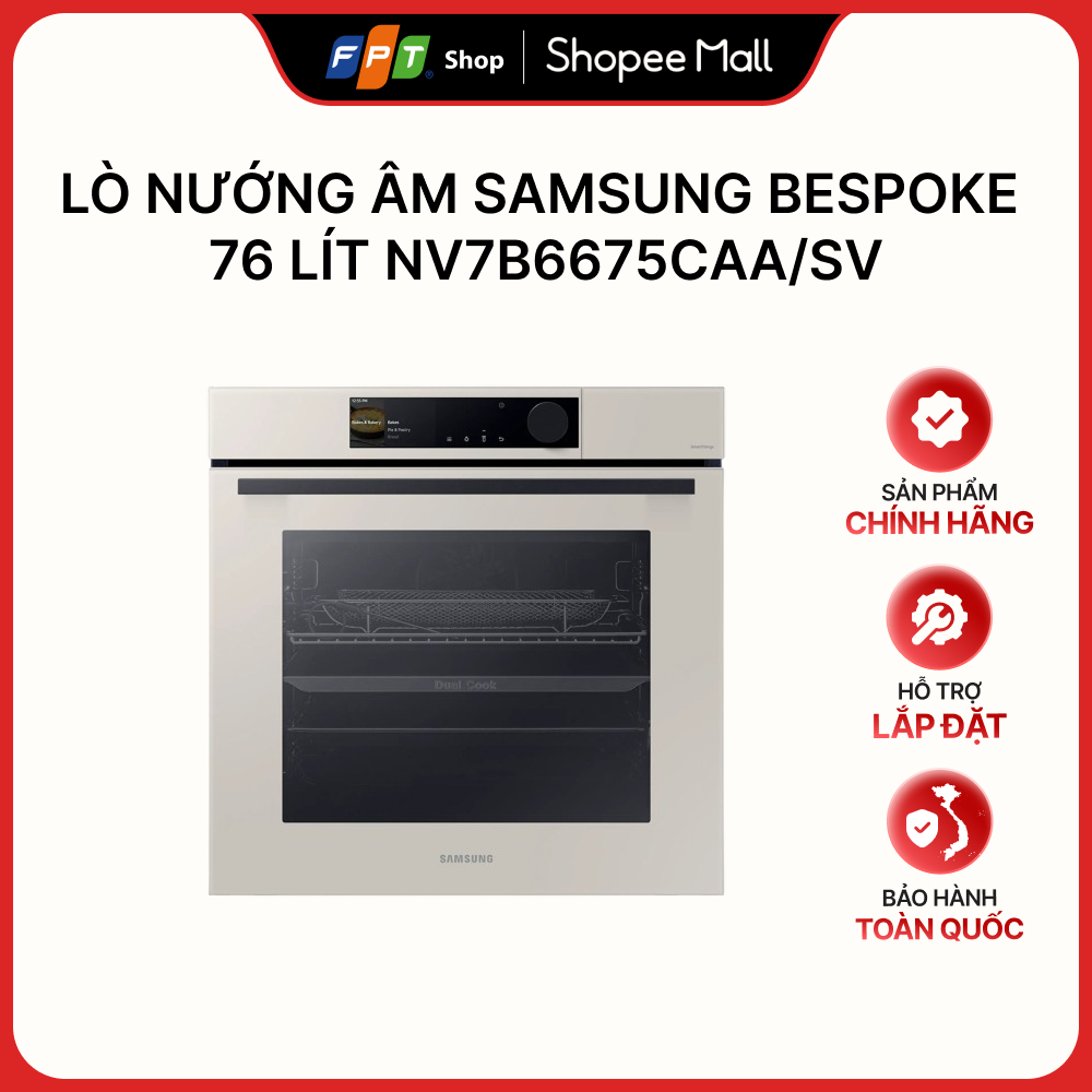 Lò nướng âm Samsung Bespoke 76 lít NV7B6675CAA/SV