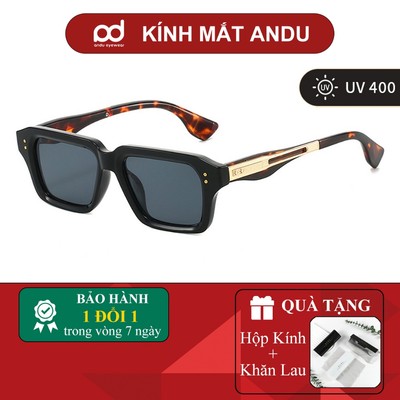Kính râm mát nam nữ thời trang ANDU gọng vuông chống tia UVđeo mùa hè chống nắng lái xe 9968