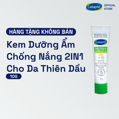 [GIFT] Kem chống nắng dưỡng ẩm 2in1 cho da nhạy cảm Cetaphil Daily Defense Cream SPF50 10G