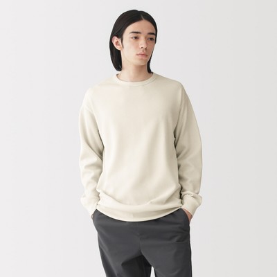 [26AW] MUJI Áo Thun Nam Vải Waffle Cổ Tròn Tay Dài
