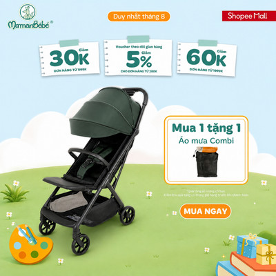 (MamanBébé chính hãng) Xe đẩy du lịch gấp gọn Combi Auto N Neo - màu xanh
