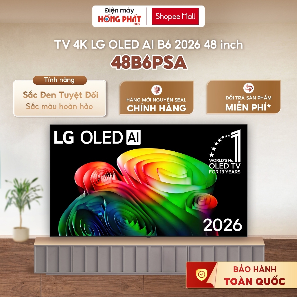48B6PSA Smart Tivi LG OLED AI 4K 48 Inch OLED48B6PSA - [FREESHIP HCM]