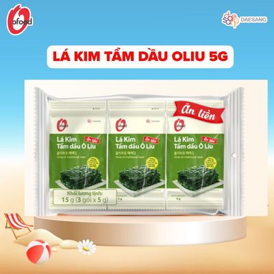 Rong biển / Lá kim tẩm dầu Ô liu O’Food – Giòn thơm, ăn liền hoặc ăn kèm - Đồ ăn vặt ngon