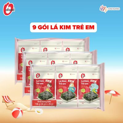 [O'FOOD VN] - COMBO 3 LỐC (9 GÓI) LÁ KIM O'FOOD DÀNH CHO TRẺ EM 5G – LÁ KIM ĂN VẶT GIÀU DINH DƯỠNG CHO BÉ