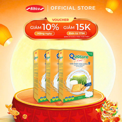 (Bao Bì Mới) Combo Bánh Quy Quasure Light Bibica 210g, Thực Phẩm Cho Người Ăn Kiêng, Tiểu Đường