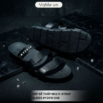 Dép Nam Đế Thấp Multi-strap Slides #Y2010 048 21978 |YaMe|