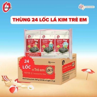 Thùng 24 lốc 3 lá kim trẻ em O'food