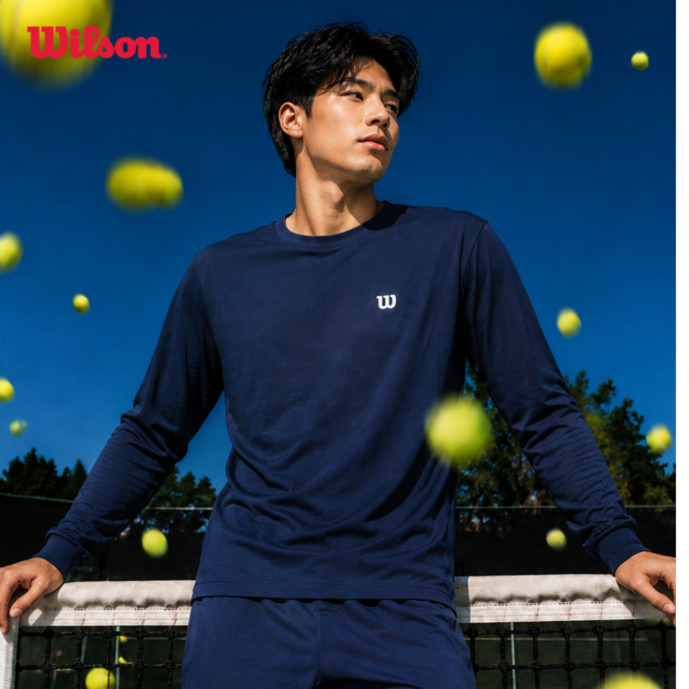 [ĐỘC QUYỀN ONLINE] Wilson Men Long Sleeve Tee Áo Dài Tay Thể Thao Nam WM20022432