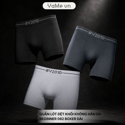 Quần Lót Boxer Dài Nam Seamless FlexFit™ Dệt Khối Không Hằn Da Beginner 082 21575 |YaMe|