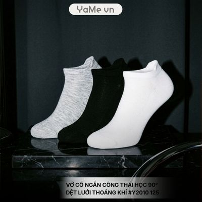 Vớ Cổ Ngắn Công Thái Học 90° Dệt Lưới Thoáng Khí #Y2010 125 24514 |YaMe|