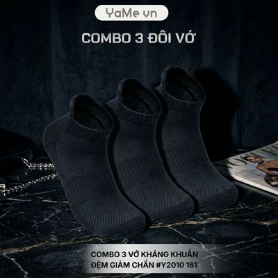 Combo 3 Vớ Công Thái Học Cổ Ngắn Kháng Khuẩn Đệm Giảm Chấn #Y2010 161 24963 |YaMe|