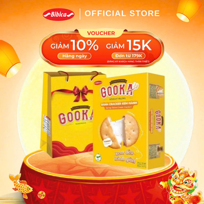 Bánh Cracker Gooka Nougat Filling Hành HG Bibica 360G