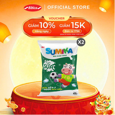 Combo 2 Kẹo Mềm Sumika Sữa Bibica 275g