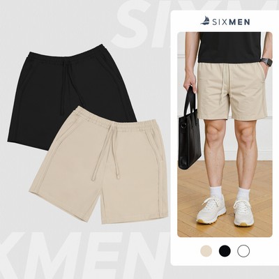 Combo 2 Quần Short Kaki Nam Đai Chun SIXMEN Vải Kaki Cao Cấp Co Giãn Mềm Mại Form Regular Fit Tôn Dáng Trẻ Trung