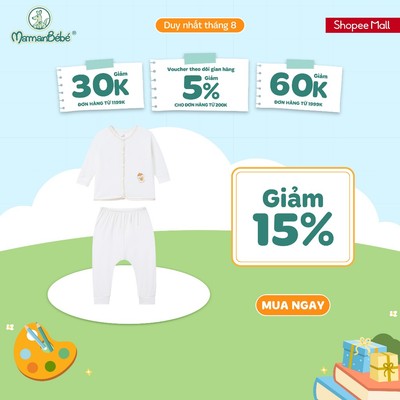 Bộ dài tay cúc thẳng La Pomme bé cún lông mềm - Sợi Petit Soyeu thoáng mát – Bé trai/gái - Newborn - 3M